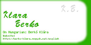 klara berko business card